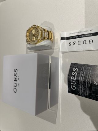 Reloj Guess original cristales Swarovski – Dorado
