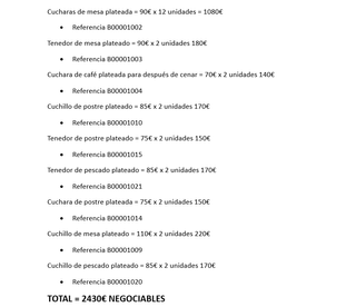 Christofle Plata Cubiertos Set