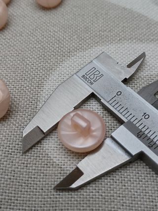 12 bottoni perle rosa