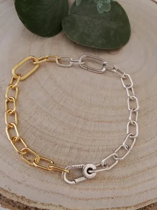 Pulsera eslabones bicolor