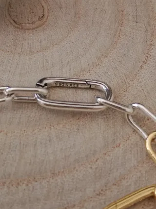 Pulsera eslabones bicolor