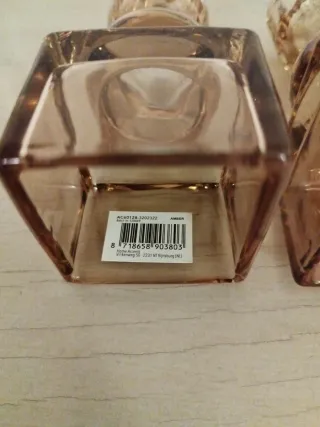 Coppia Portacandele Vetro Design Moderno