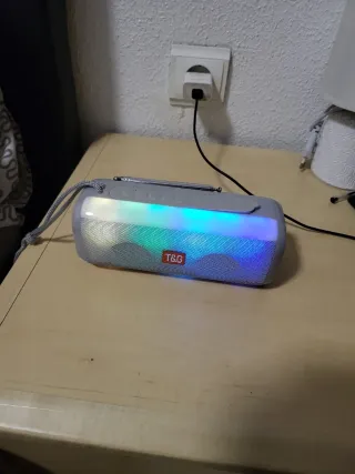 Altavoz Bluetooth T&G Portátil Gris/Blanco