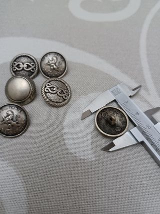 6 Bottoni Vintage Argento