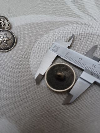 6 Bottoni Vintage Argento