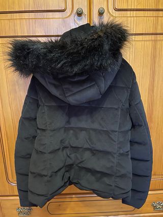 Cazadora mujer terciopelo negra