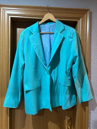 Blazer Turquesa Mujer