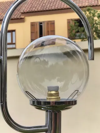 Lámpara vintage Space Age con globos transparentes