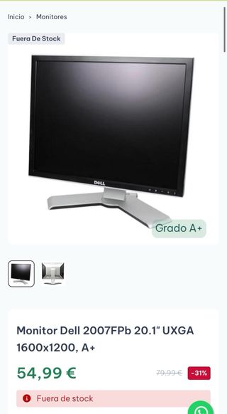 Monitor Dell UltraSharp 1707FPC 17 LCD
