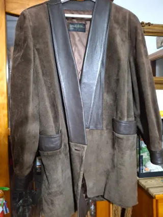 Abrigo Piel Vintage Marrón