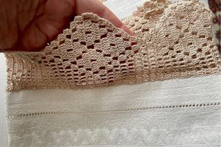 Tris Asciugamani Vintage Lino Anni '70