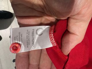 Polo Fred Perry Rojo Talla M Slim Fit