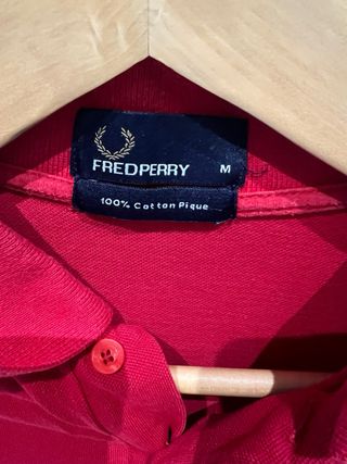 Polo Fred Perry Rojo Talla M Slim Fit