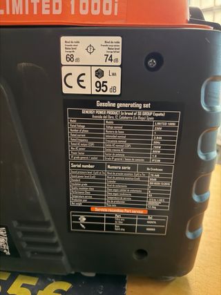 Generador Eléctrico GENERGY 1000i 800W