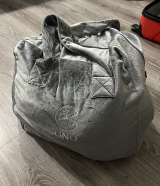 Manta con peso gris y funda bambú