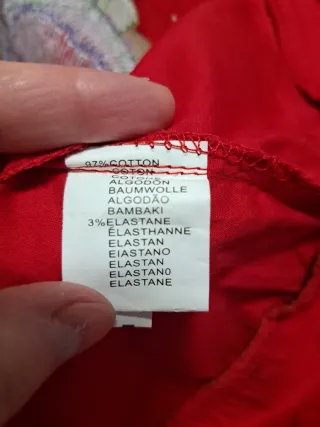 Vestido rojo bordado talla XL