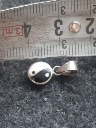 Colgante Yin Yang Plata Antiguo