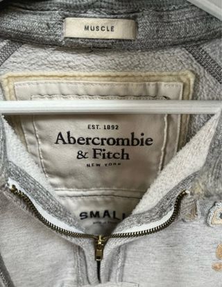 Felpa Abercrombie & Fitch uomo grigia