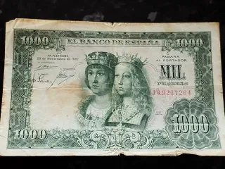 Billete 1000 pesetas Reyes Católicos 1957