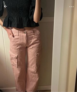 Pantalones cargo rosas