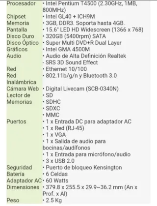 Portátil Samsung RV510