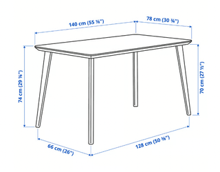 Mesa IKEA madera clara - muy buen estado