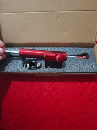 Amortiguador Dirección Moto Rojo