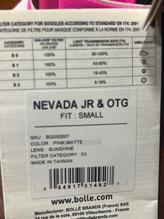 Gafas de esquí rosas