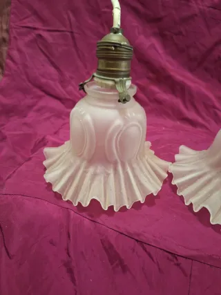 Pareja Lámparas Techo Cristal