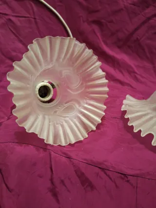 Pareja Lámparas Techo Cristal