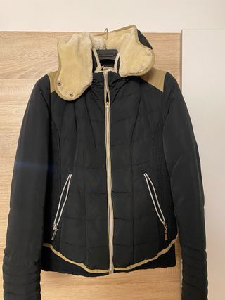 Piumino donna nero con cappuccio taglia 40 italian