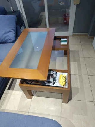 Comedor completo madera y cristal