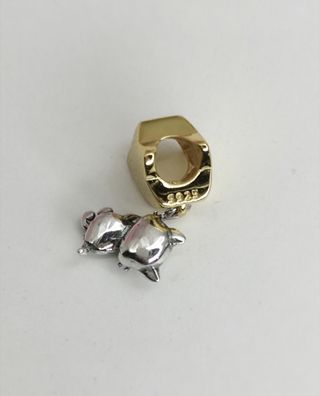 CHARM GATO Y ESTRELL PARA PULSERA PANDORA CON CAJA
