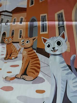 Pañuelo foulard seda estampado cats nue