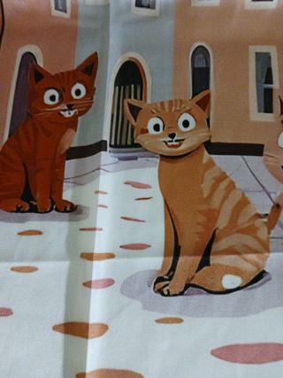 Pañuelo foulard seda estampado cats nue