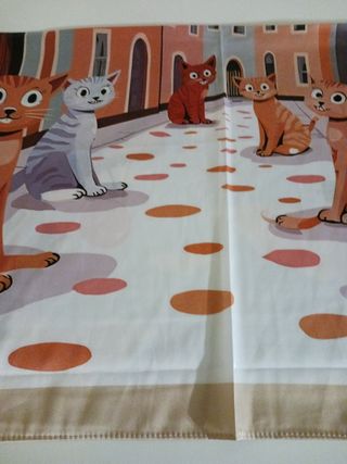 Pañuelo foulard seda estampado cats nue