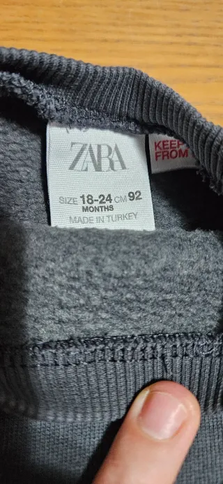 Set bambina felpa zara BALLET TEAM e jeans bianchi