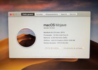 MacBook Air 2017 Intel Core i5 8GB RAM