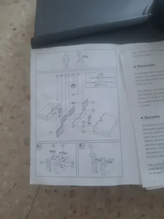 Pie de parasol negro y gris