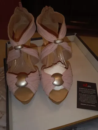 Zapatos de fiesta Ezzio Talla 38 Rosa y Dorado