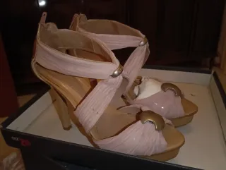 Zapatos de fiesta Ezzio Talla 38 Rosa y Dorado