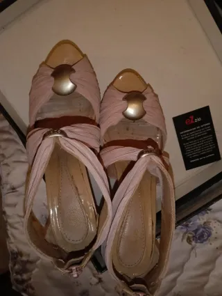 Zapatos de fiesta Ezzio Talla 38 Rosa y Dorado