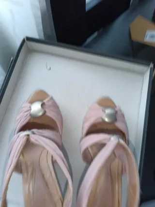 Zapatos de fiesta Ezzio Talla 38 Rosa y Dorado