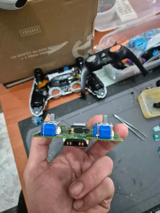 2 Mandos ps5 reparado sticks TMR KS Magnéticos