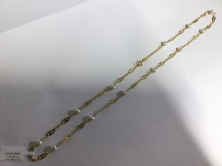 cadena oro 18k con piedra 24cm