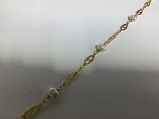 cadena oro 18k con piedra 24cm