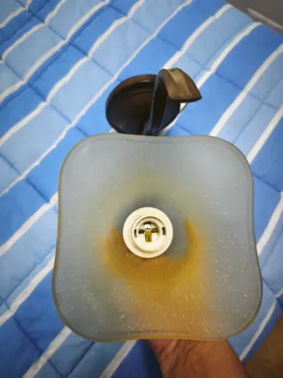 Aplique de pared metal y cristal