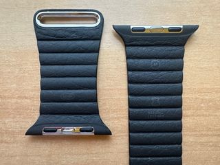 Apple Watch 44mm. Black Leather Loop M