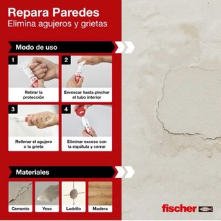 Masilla Adhesiva Repara Paredes Fischer