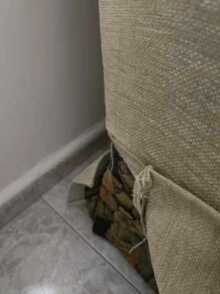 Butaca de tela beige